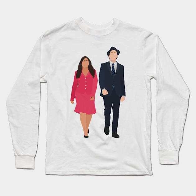 Superstore Amy and Jonah Walk Suit Fan Art Long Sleeve T-Shirt by senaeksi